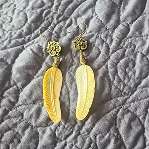 Carved Shell Earrings